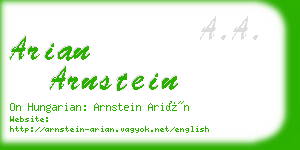 arian arnstein business card